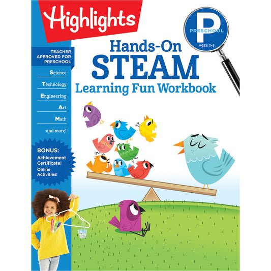 Hands-On STEAM Learning Fun Workbook, Preschool