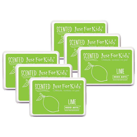 Just for Kids® Scented Ink Pad Lime/Green, Pack of 6