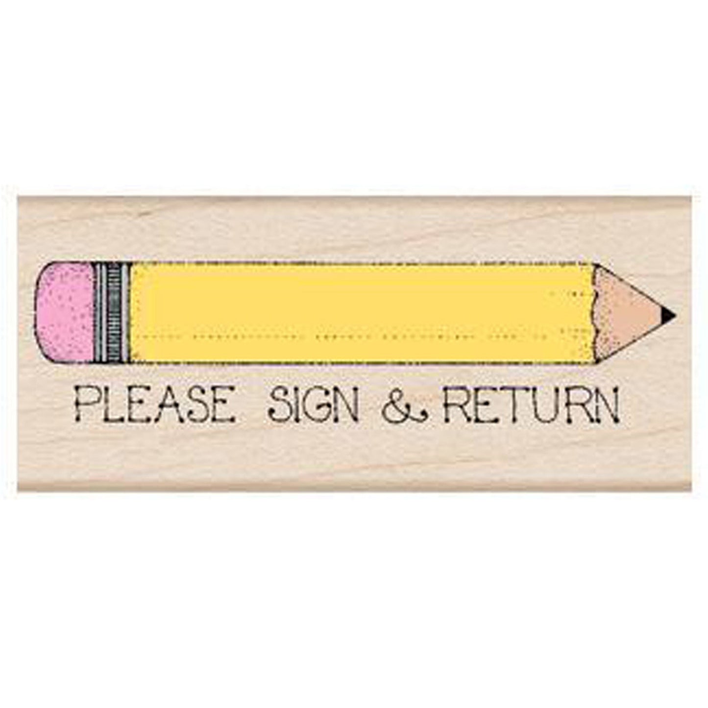 Please Sign & Return Pencil Stamp, Pack of 3