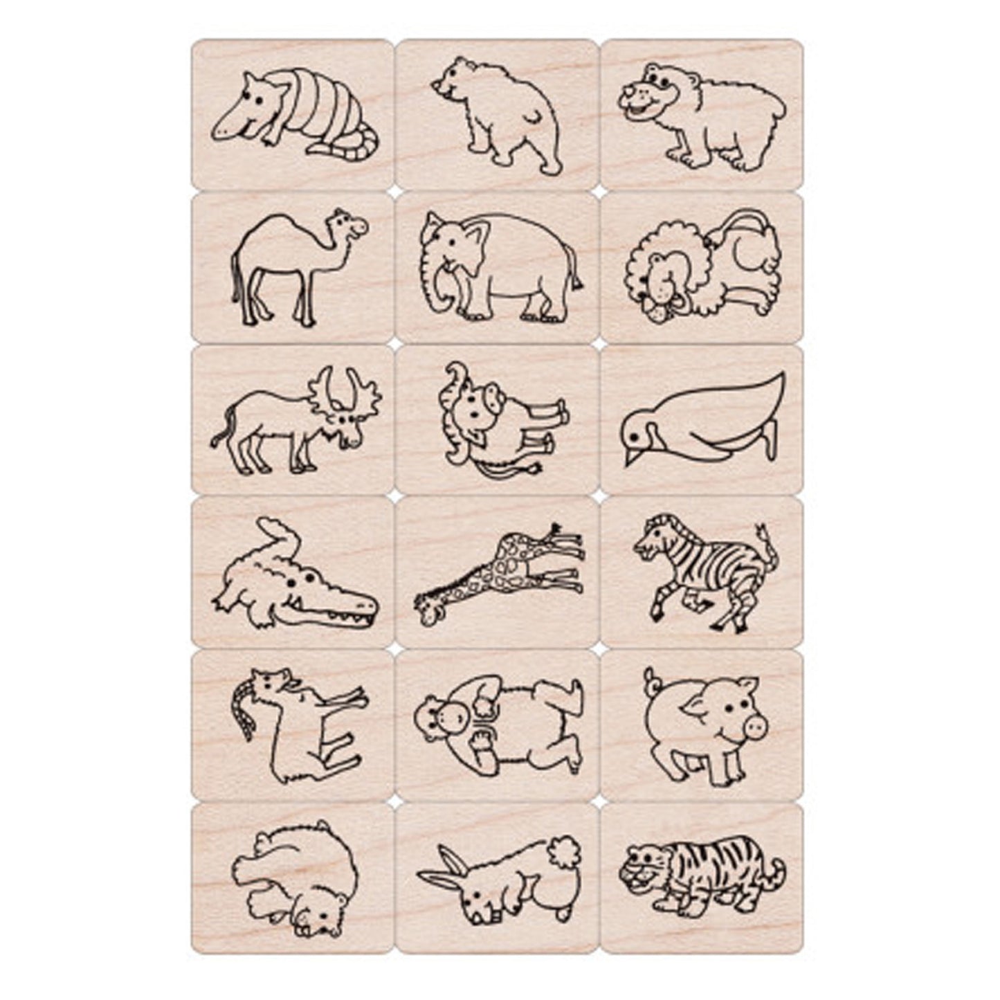 Ink 'n' Stamp Fun Animals Stamps, Set of 18