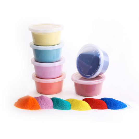 Colored Sand, 6 oz. Jars, 6 Colors Per Pack, 3 Packs