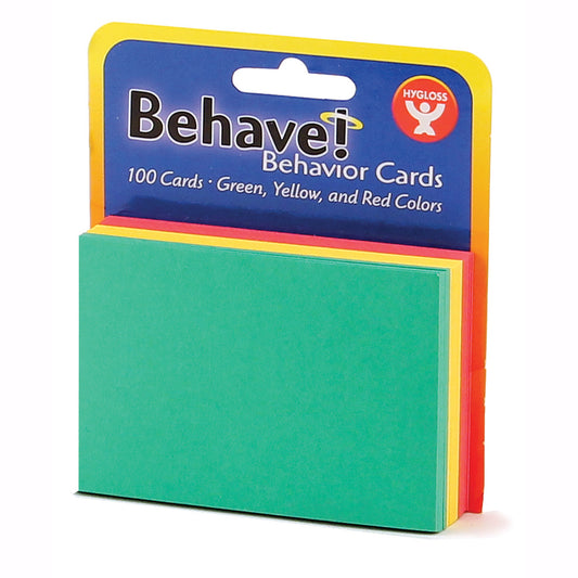 (6 PK) BEHAVIOR CARDS 3X5 ASSTD 100 PER PK