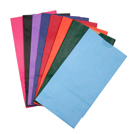 Bright Assorted Bags, 6" x 3 1/2" x 11", Pack of 28