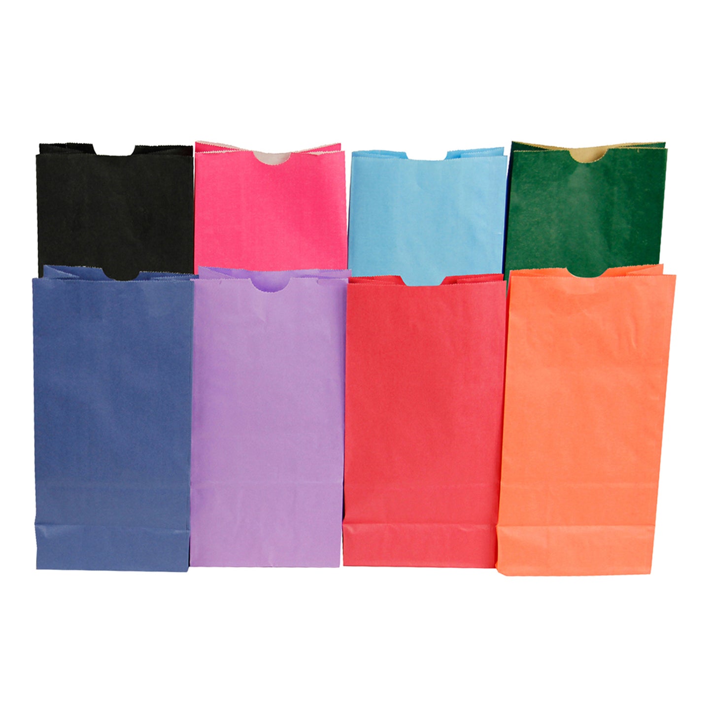 Bright Assorted Bags, 6" x 3 1/2" x 11", Pack of 28