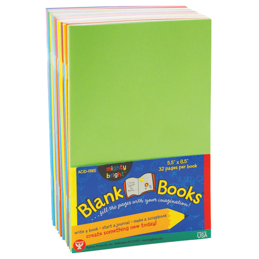 Blank Paperback Books, 5.5" x 8.5", Assorted Colors, 10/Pack, 2 Packs