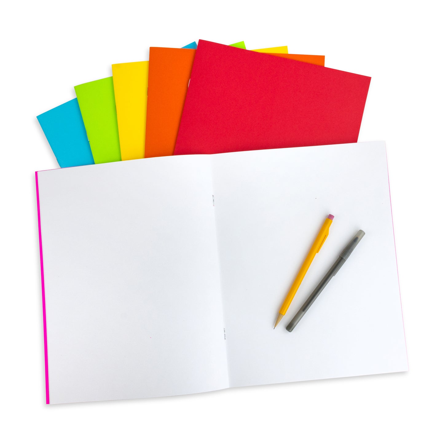 Bright Blank Books, 24 Pages, Assorted Colors, 8.5" x 11", 6 Per Pack, 2 Packs