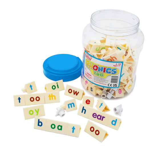 Phonics Tri-Blocks Tub, 90 Pieces