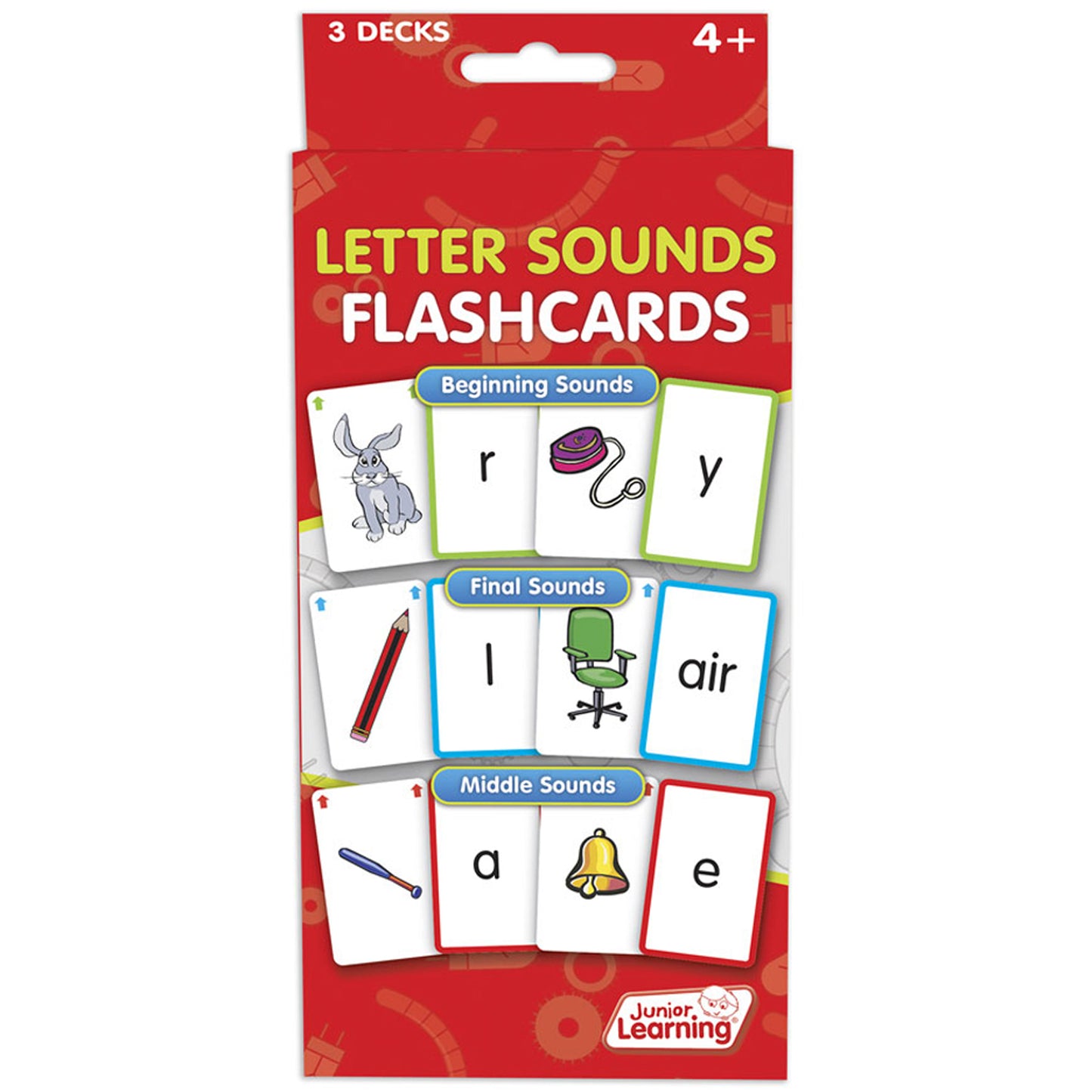 (3 PK) LETTER SOUNDS FLASH CARDS