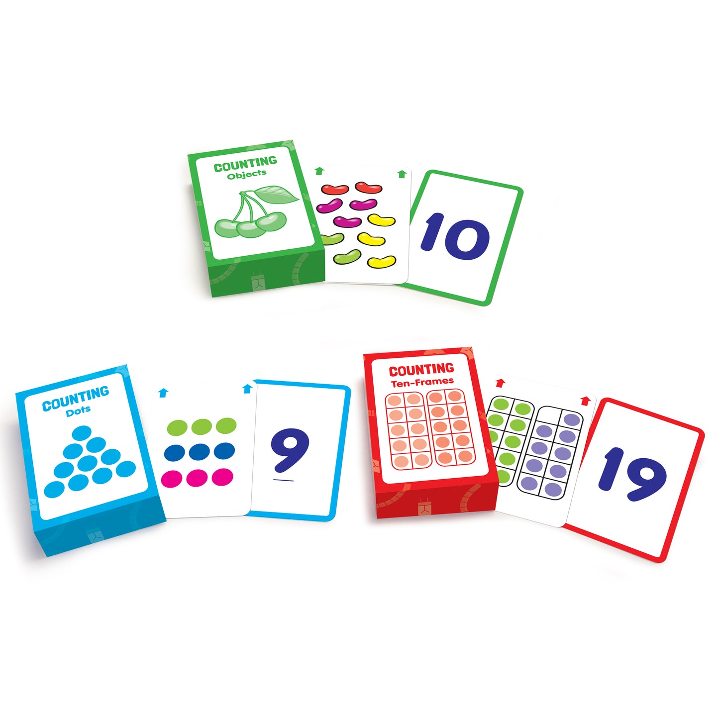 Counting Flashcards, 3 Sets Per Pack, 3 Packs