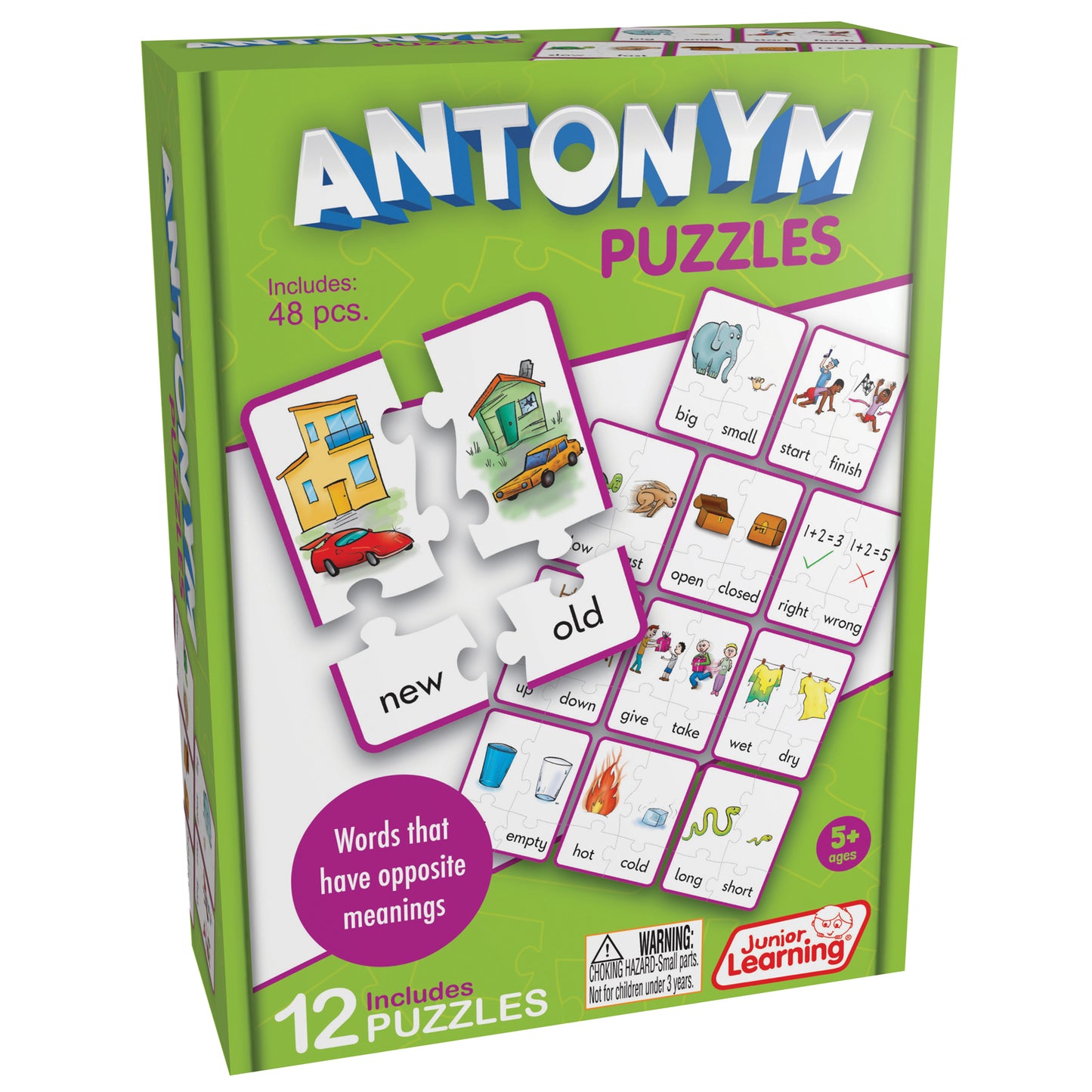Antonym Puzzles, 12 Per Set, 3 Sets