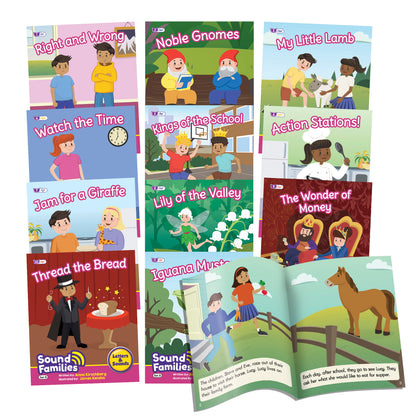 Sound Families Decodable Readers Consonants Fiction Phase 5.5, Set of 12