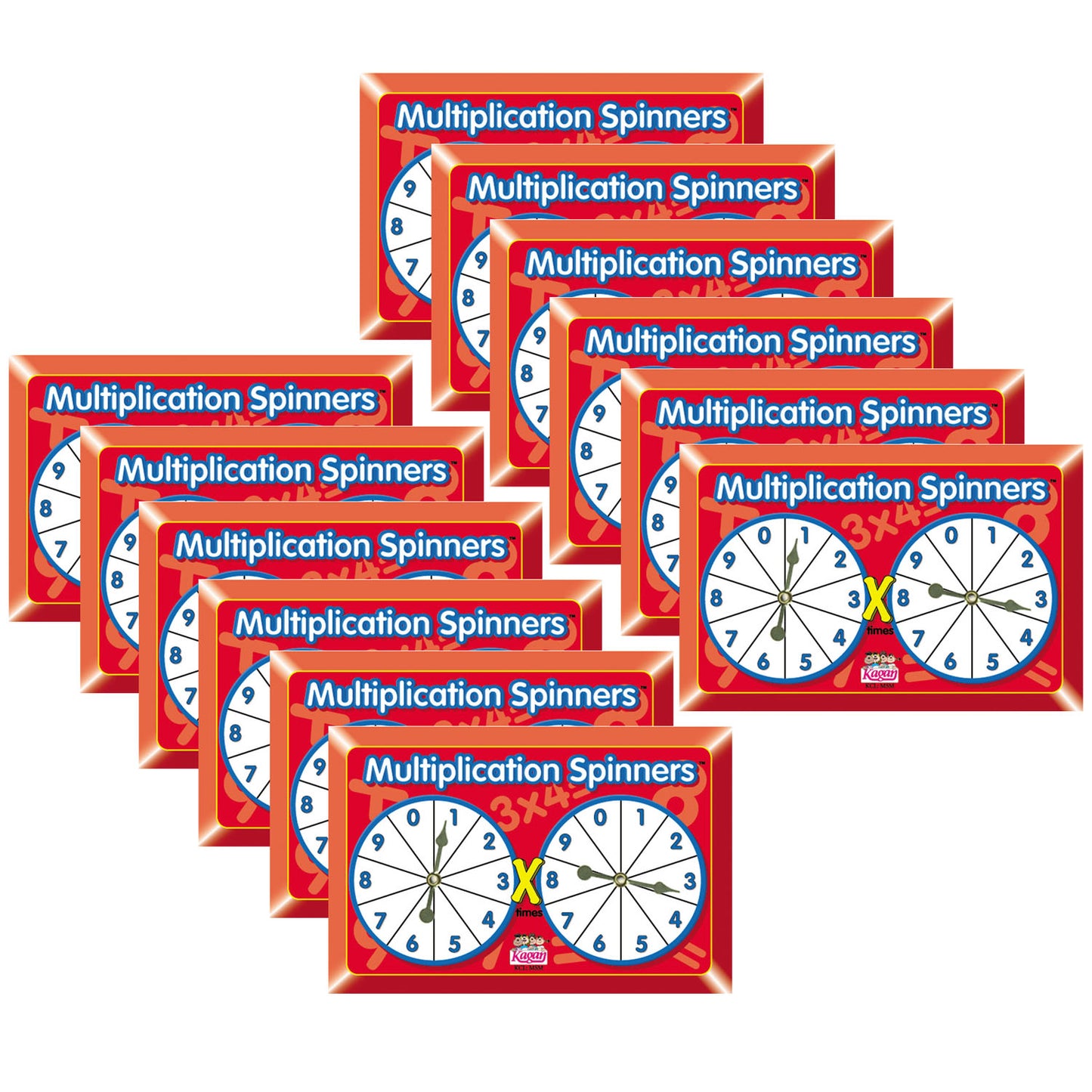 Multiplication Spinners, Pack of 12