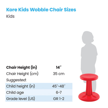 Kids Wobble Chair 14" Red