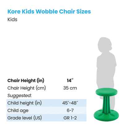 Kids Wobble Chair 14" Green