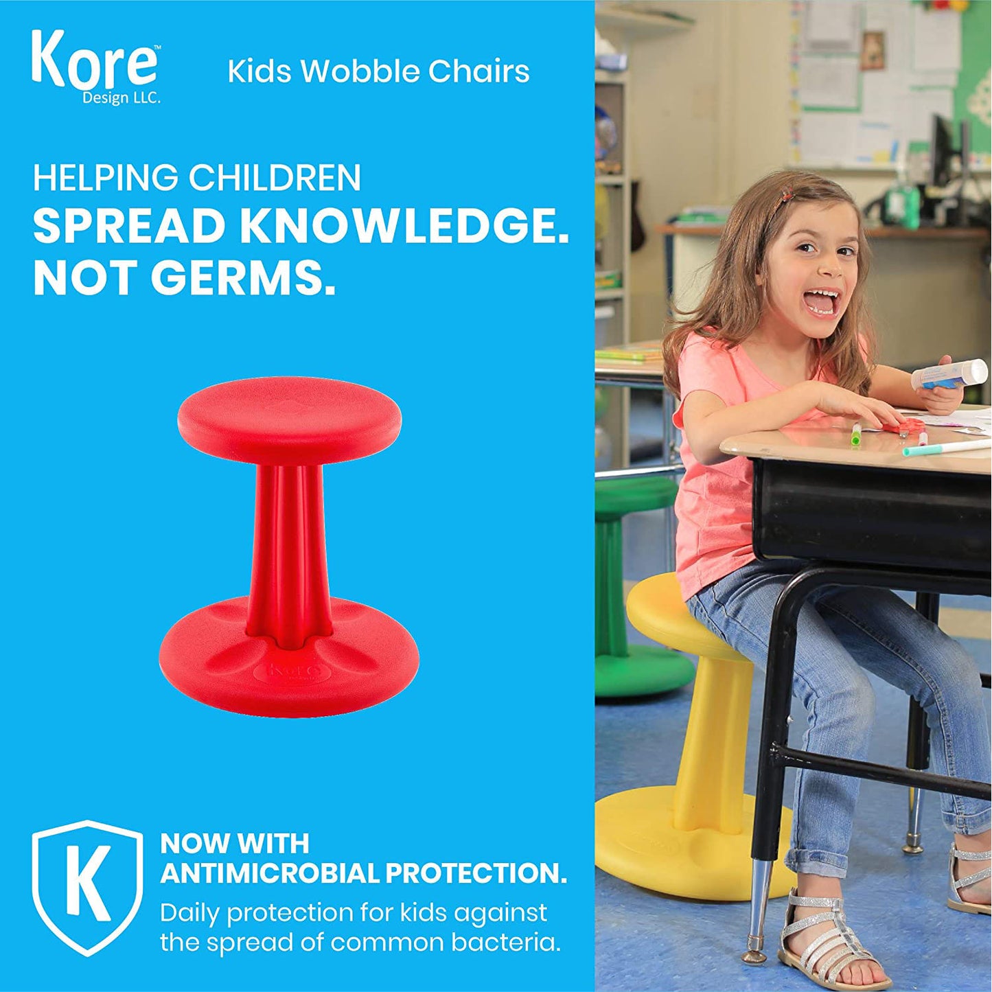 Pre-School Wobble Chair 12" Red