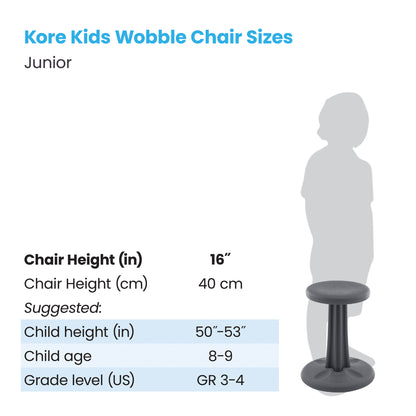 Junior Wobble Chair 16" Grey