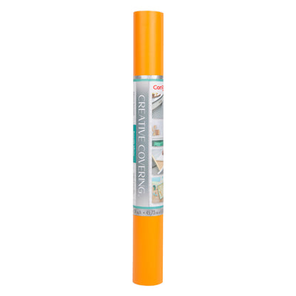 Creative Covering™ Adhesive Covering, Orange, 18" x 16 ft, Pack of 2