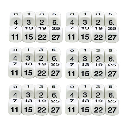 Math Number Dice, 8 Per Set, 6 Sets