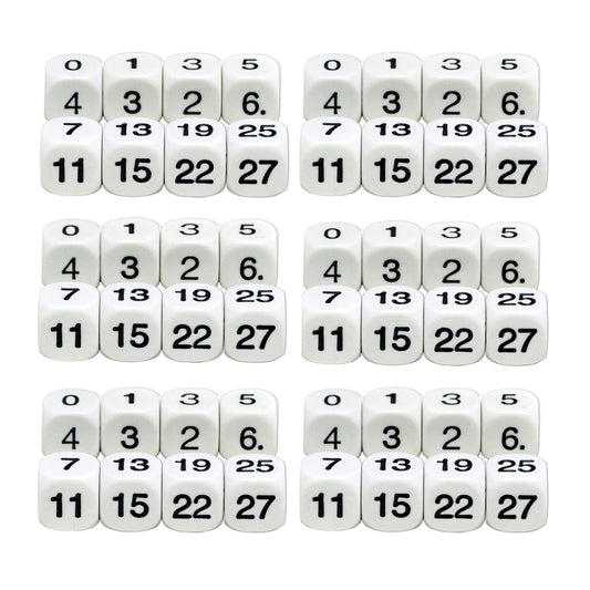 Math Number Dice, 8 Per Set, 6 Sets