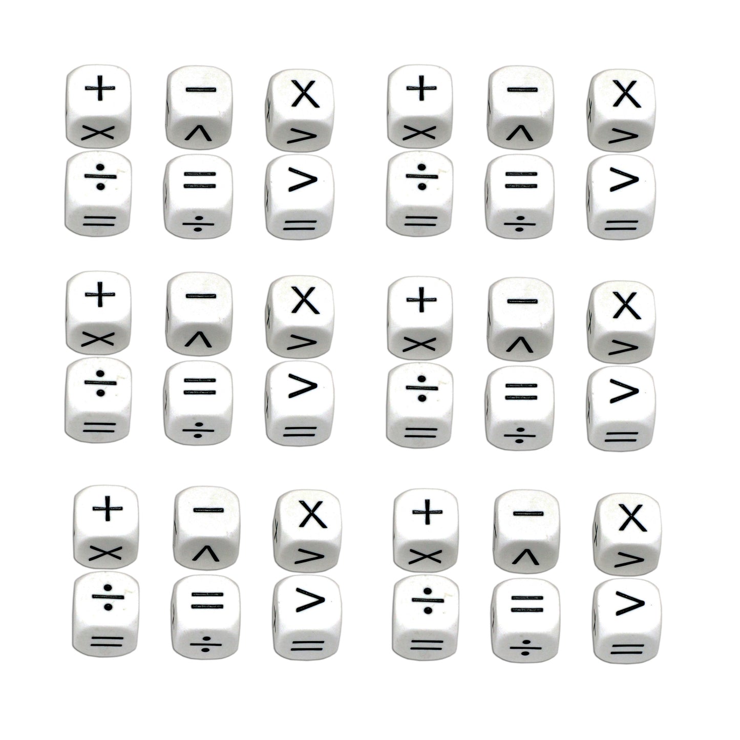 Math Operators Dice, 6 Per Pack, 6 Packs