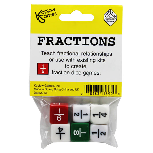 Fraction Dice, 6 Per Set, 12 Sets