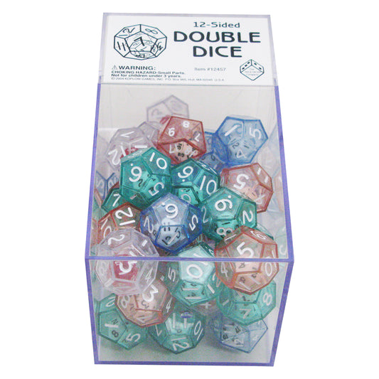 12-Sided Double Dice, Box of 40