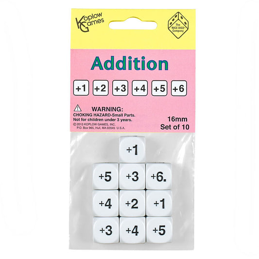 Addition Dice, Set of 10