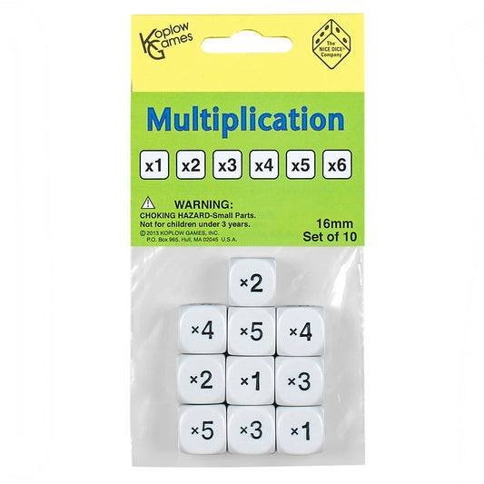 Multiplication Dice, Set of 10