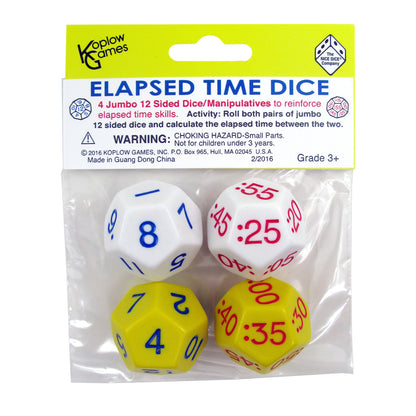 Elapsed Time Dice, 4 Per Set, 3 Sets