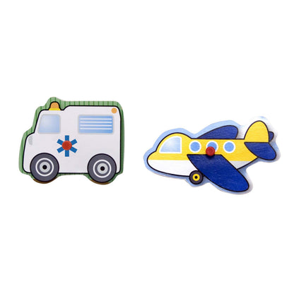 Vehicles Peg Puzzle, Pack of 3