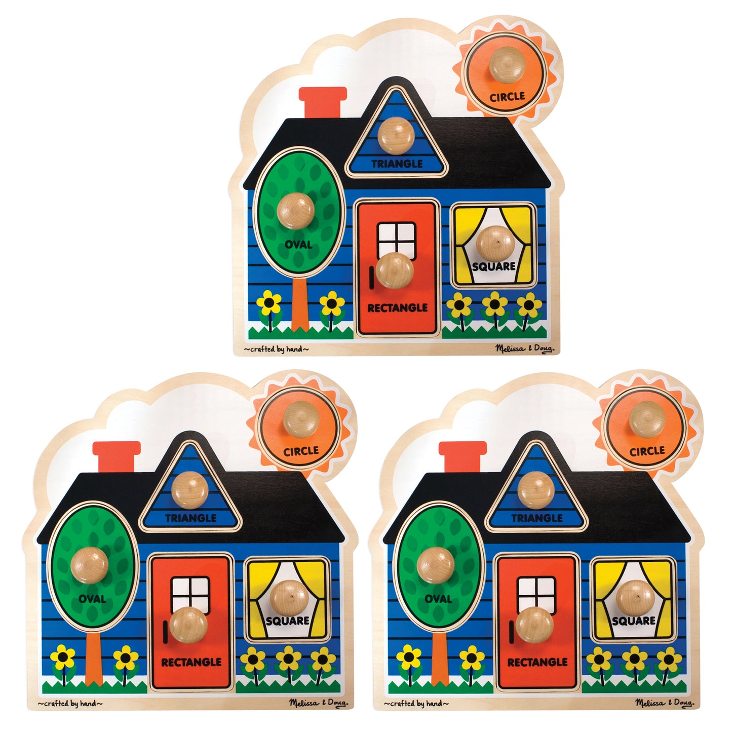 First Shapes Jumbo Knob Puzzle, Pack of 3