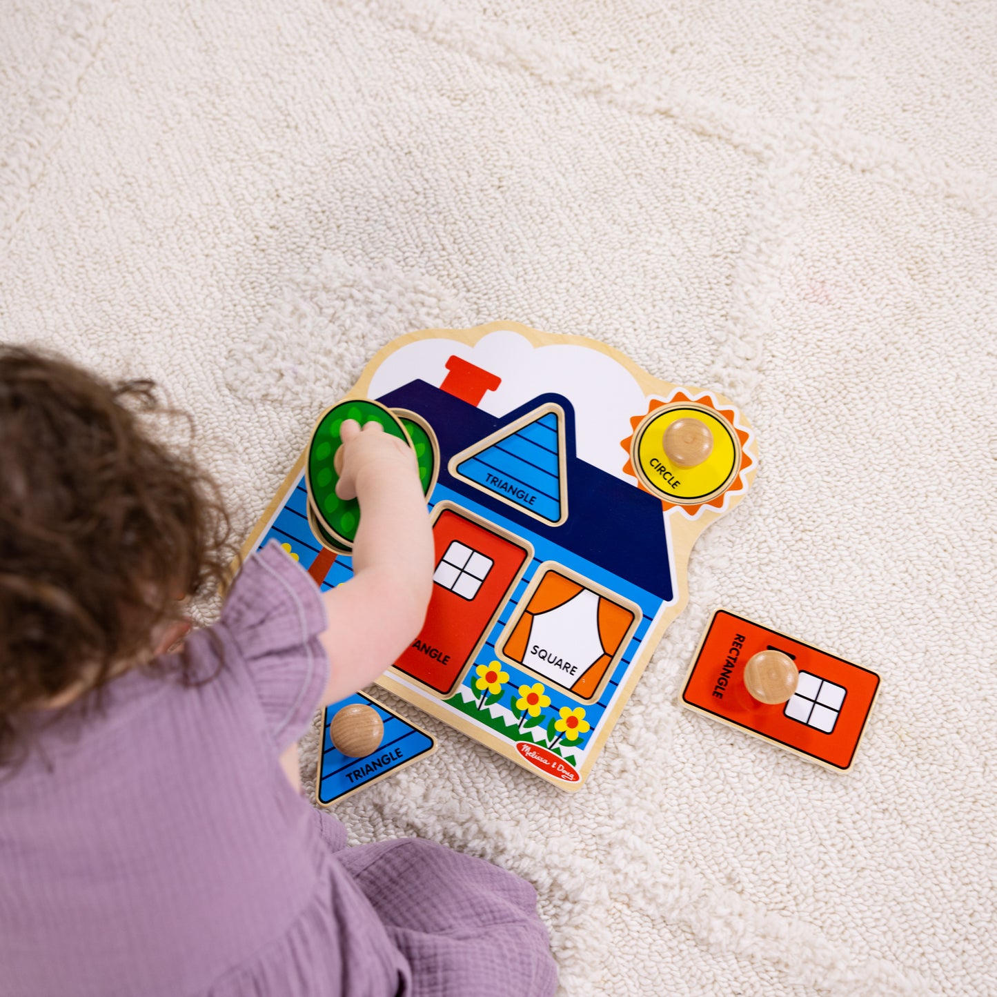 First Shapes Jumbo Knob Wooden Puzzle - 5 Pieces