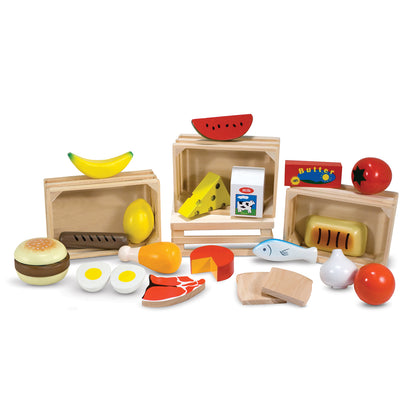 Food Groups - Wooden Play Food in Crates