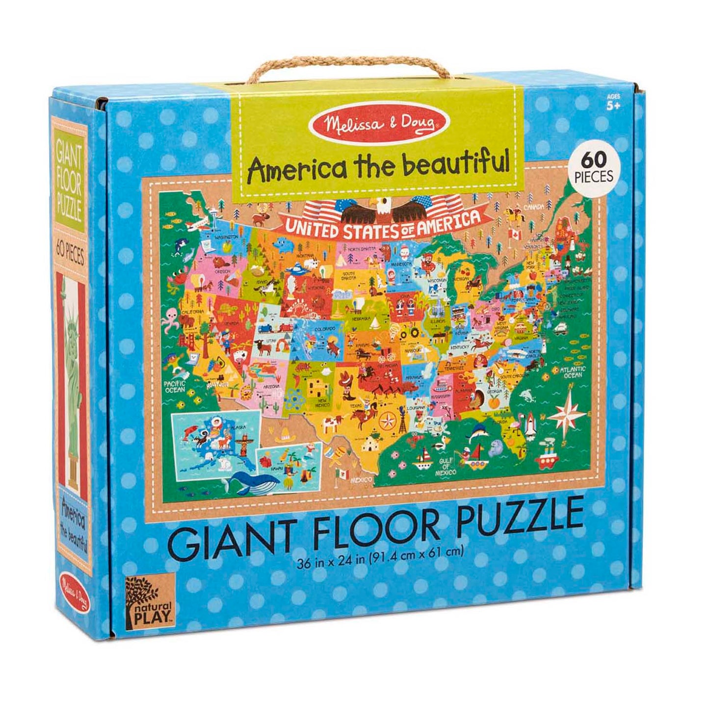 Natural Play Floor Puzzle: America the Beautiful