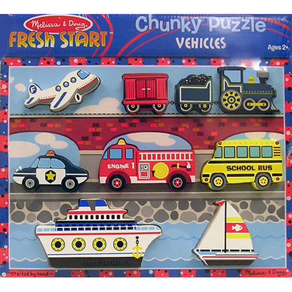 Vehicles Chunky Puzzle, Pack of 3