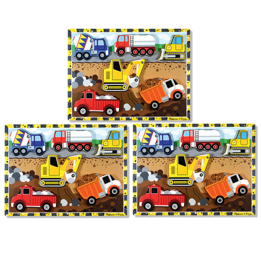 Construction Chunky Puzzle, Pack of 3