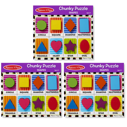 Shapes Chunky Puzzle, Pack of 3