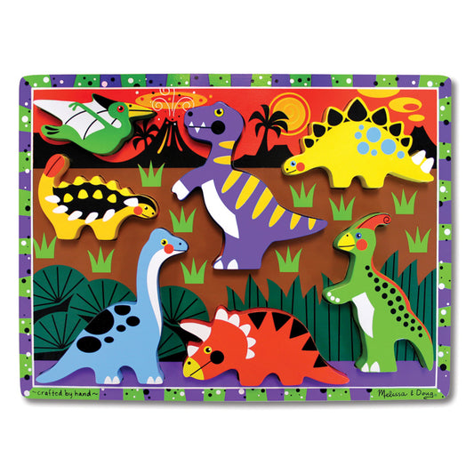 Dinosaurs Chunky Puzzle, 9" x 12", 7 Pieces