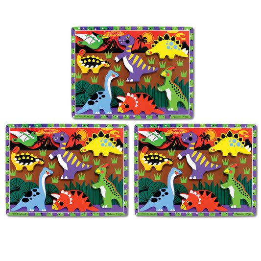 Dinosaurs Chunky Puzzle, Pack of 3