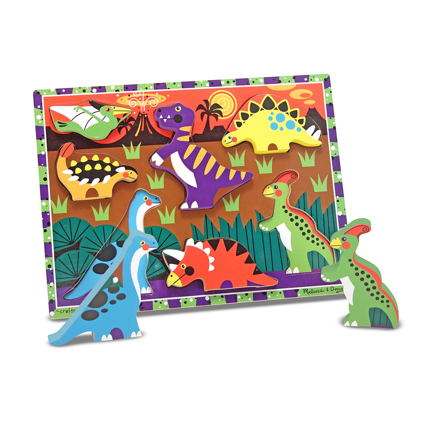 Dinosaurs Chunky Puzzle, 9" x 12", 7 Pieces