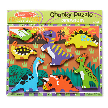 Dinosaurs Chunky Puzzle, 9" x 12", 7 Pieces