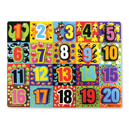 Jumbo Numbers Chunky Puzzle, 12" x 16", 20 Pieces