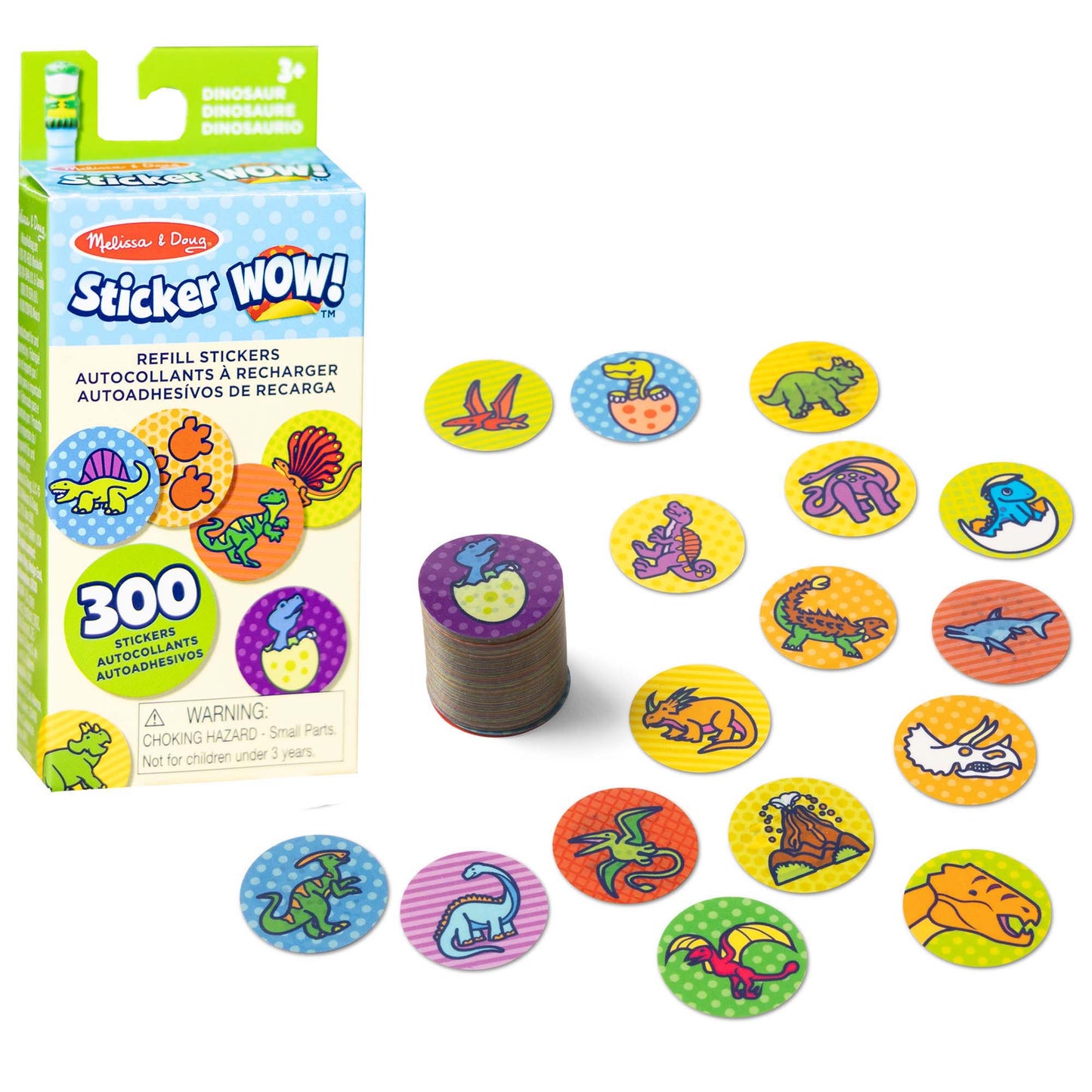 Sticker WOW! Refill Stickers - Dinosaur - 300 Per Pack, 6 Packs