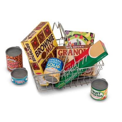 Let's Play House! Grocery Basket with Play Food