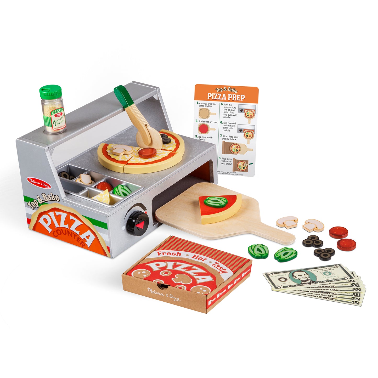 Top & Bake Pizza Counter - Wooden Play Food