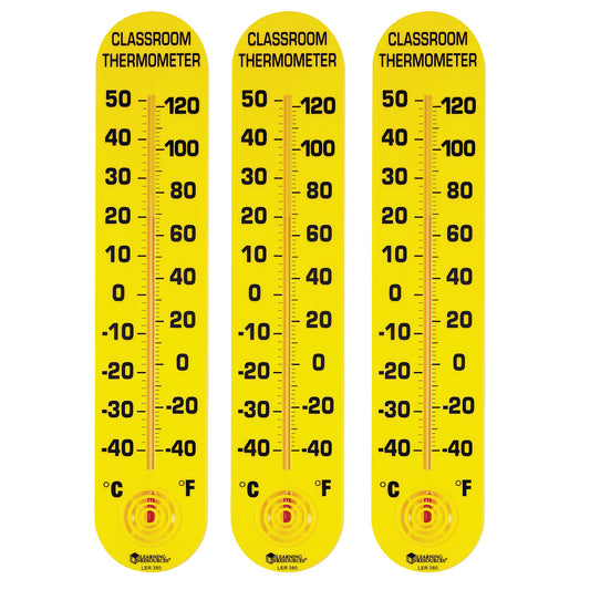 Classroom Thermometer, 15", Set of 3