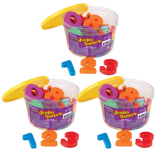 (3 EA) JUMBO MAGNETIC NUMBERS 36 PER PK OPERATIONS 2-1/2 BUCKET