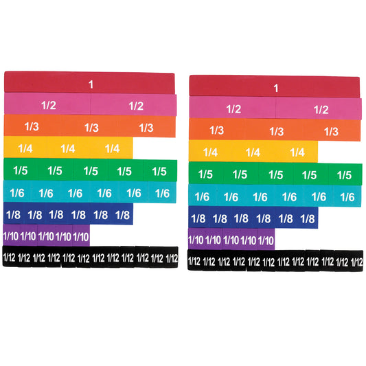 Soft Foam Magnetic Rainbow Fraction® Tiles, 51 Per Set, 2 Sets