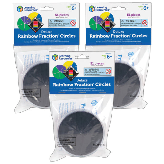 Rainbow Fraction® Deluxe Circles, 9 Per Pack, 3 Packs