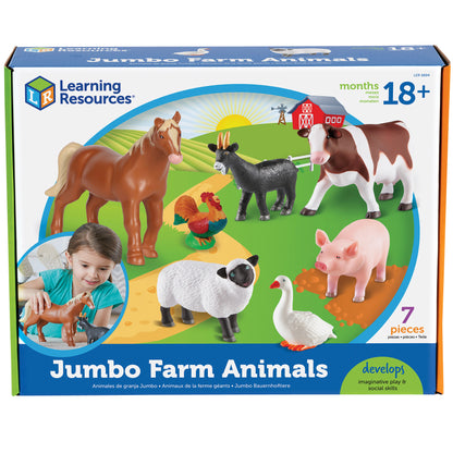 Jumbo Farm Animals, Set of 7